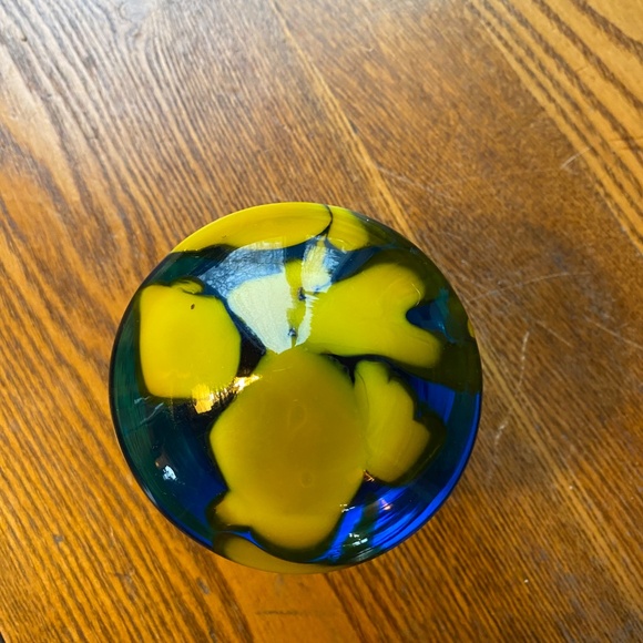 Vintage Blenko blue glass hand blown mushroom - Picture 4 of 7